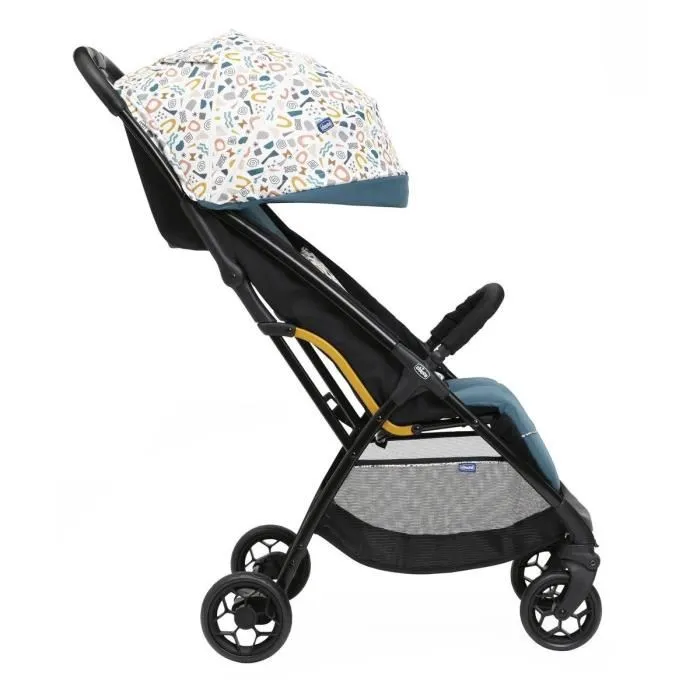 Chicco Poussette Glee Joyful Teal - Poussette légère auto-pliante à 4 roues, idéale pour la ville - Bleu