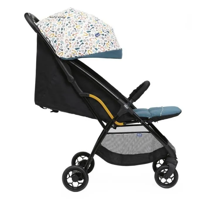 Chicco Poussette Glee Joyful Teal - Poussette légère auto-pliante à 4 roues, idéale pour la ville - Bleu