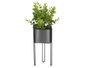 Ibergarden Plante Feuille Eucalyptus avec Base Métal Gris 14x40x14 cm (Set de 8)