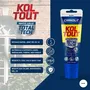 Cyanolit Colle de fixation et d'étanchéité Koltout Total Tech Ultra-polyvalente - Blanc - Haute résistance (300 kg/10 cm²) - Pour bois, métal, carrelage - Tube 125 ml