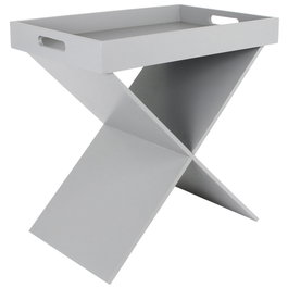 Home Deco Factory Mesa-plateau grise démontable