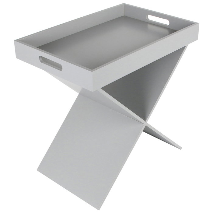 Home Deco Factory Mesa-plateau grise démontable