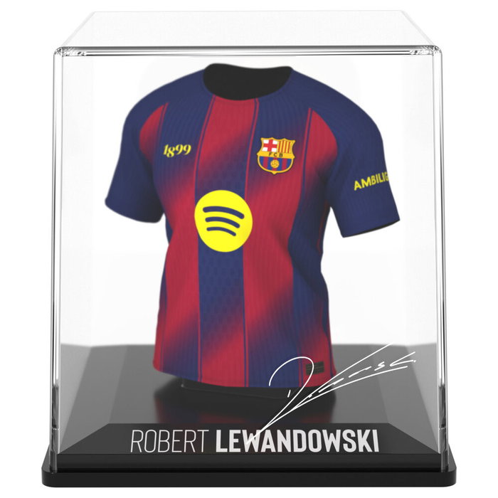 FANCOLLEX Figurine miniature Lewandowski FC Barcelona - 9.5cm - Vinyle, acrylique et plastique biodegradable