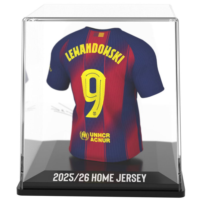FANCOLLEX Figurine miniature Lewandowski FC Barcelona - 9.5cm - Vinyle, acrylique et plastique biodegradable