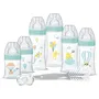 Dodie Kit Naissance : 6 Biberons Anti-Colique Tétines Plates (150 mL, 270 mL, 330 mL), Sucette Anatomique 0-2 Mois, Goupillon - Sans BPA - Vert