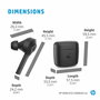 HP Écouteurs sans fil intra-auriculaires HP G2 - Réduction de bruit DSP, Bluetooth 5.0, étui de charge USB-C, résistance IPX4, avec embouts en silicone