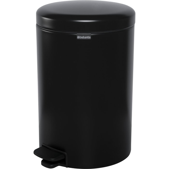 Brabantia Newicon Poubelle à pédale 20,0 L noir mat