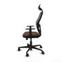 Piqueras y Crespo Chaise de Bureau Jorquera Brun foncé et Gris