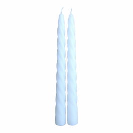 Magic Lights Lot de 2 chandelles décoratives blanches Ø 2 x 24 cm