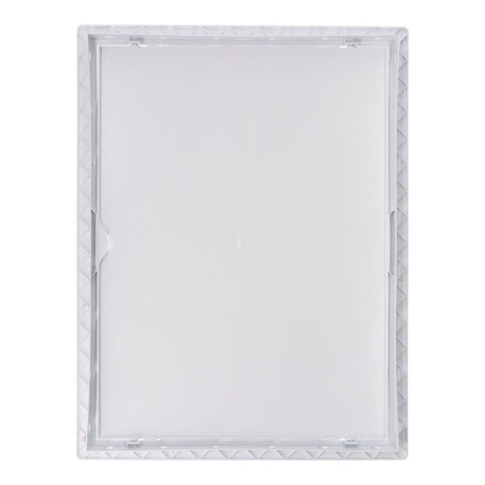 Edm Tapa de registro rectangle encastrable ABS 30x40 cm blanche pour pladou avec mécanisme push-pull