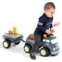 FALK Food Truck Porteur Jouet - Remorque avec Volant Directionnel et Burgers - Enfant Dès 12 Mois - Fabriqué en France