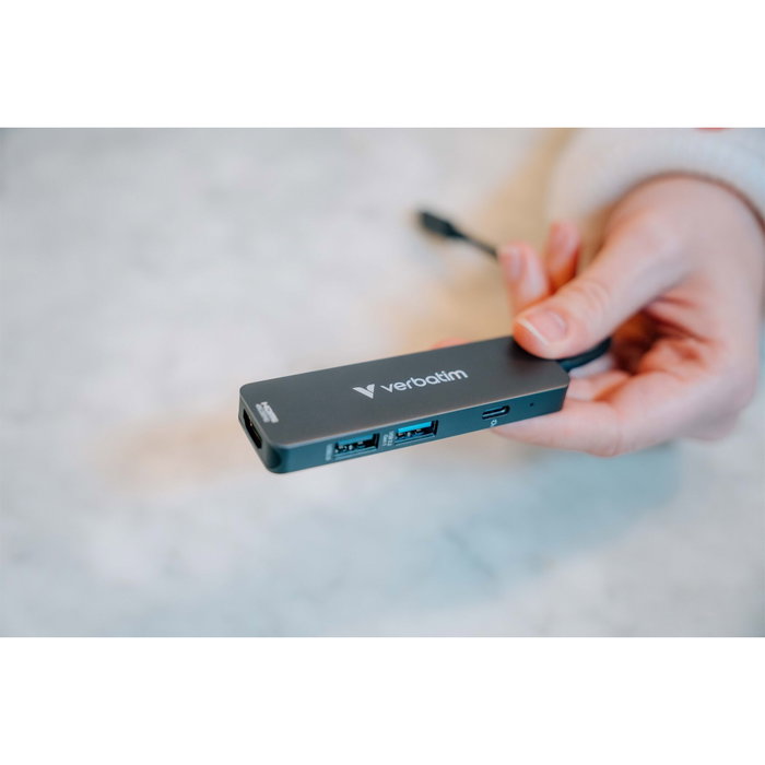 Verbatim USB-C Essentials Multi-Port Hub 4 Port 32155 Gris