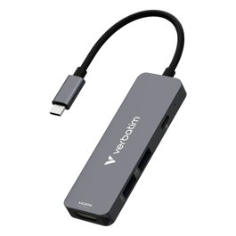 Verbatim USB-C Essentials Multi-Port Hub 4 Port 32155 Gris