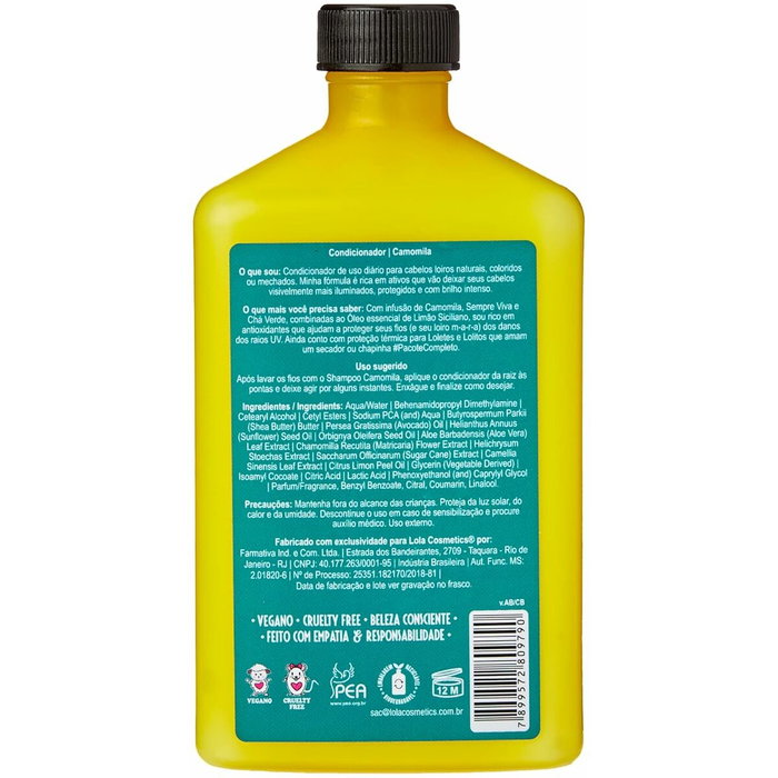 Après-shampooing Lola Cosmetics Camomila 250 ml Après-shampooing Lola Cosmetics Camomila 250 ml