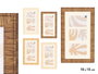 GIFTDECOR Lot de 12 cadres photo rayés 3 photos verticales - Assortiment Beige, Crème et Marron