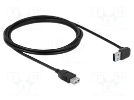 DELOCK Câble USB 2.0 noir 2m avec connecteurs dorés