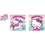 SANRIO Coussin décoratif Hello Kitty 38x38 cm en tissu Velboa - Peluche pour décoration intérieure