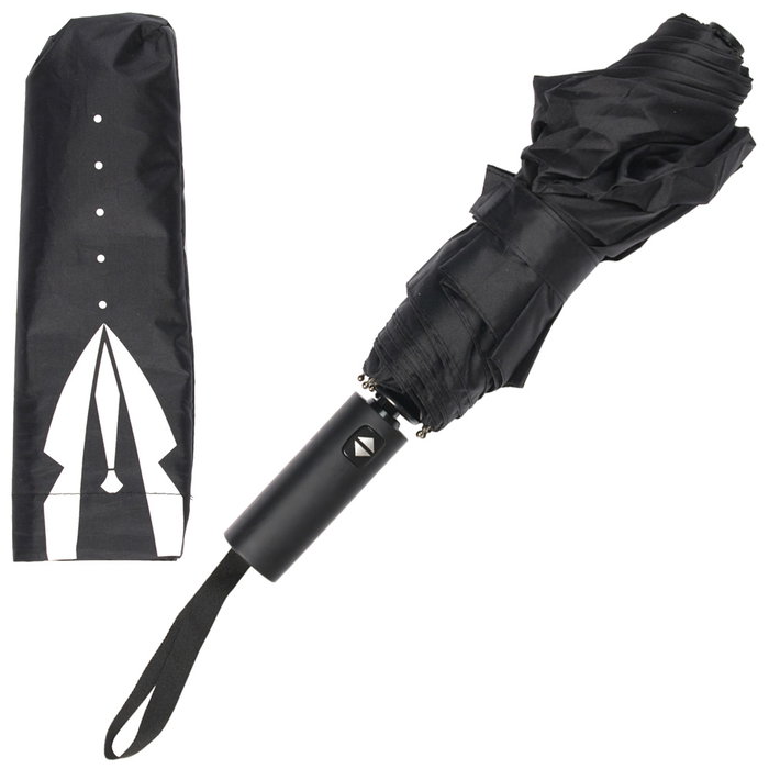 Entre Temps Parapluie Pliable Automatique avec Housse Illustrée