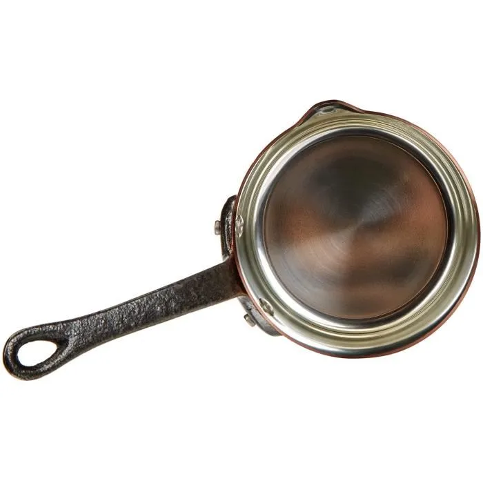 Baumalu Saucière en cuivre massif avec intérieur étamé, diamètre 11 cm, bec verseur, manche en fonte - Pour cuisinière à gaz Baumalu Saucière en cuivre massif avec intérieur étamé, diamètre 11 cm, bec verseur, manche en fonte - Pour cuisinière à gaz