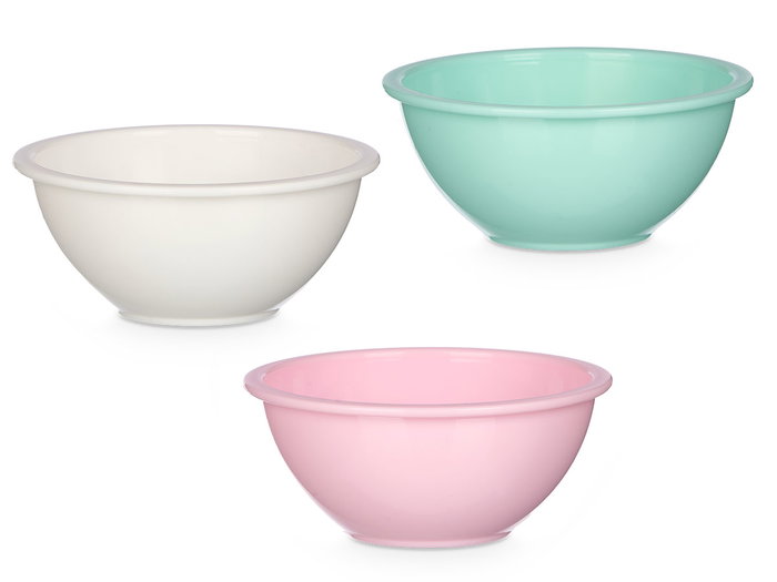 Leknes Set de 6 Bols Assortis Couleurs 300 ml Plastique PP 12x11x12 cm (Set de 12)