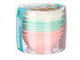 Leknes Set de 6 Bols Assortis Couleurs 300 ml Plastique PP 12x11x12 cm (Set de 12)