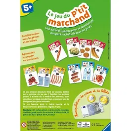 Ravensburger - Le jeu du p'tit marchand, Jeu éducatif pour apprendre à compter et rendre la monnaie, Initiation au calcul mental, À partir de 5 ans