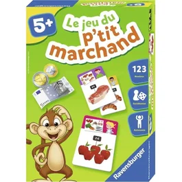 Ravensburger - Le jeu du p'tit marchand, Jeu éducatif pour apprendre à compter et rendre la monnaie, Initiation au calcul mental, À partir de 5 ans