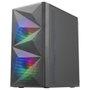 Mars Gaming Caja Ordenador MC-ME, Mini Tour, Noir, Panneau Latéral en Verre Trempé, 2 Ventilateurs FD RGB, Support MicroATX/Mini-ITX