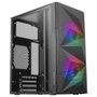 Mars Gaming Caja Ordenador MC-ME, Mini Tour, Noir, Panneau Latéral en Verre Trempé, 2 Ventilateurs FD RGB, Support MicroATX/Mini-ITX
