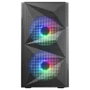 Mars Gaming Caja Ordenador MC-ME, Mini Tour, Noir, Panneau Latéral en Verre Trempé, 2 Ventilateurs FD RGB, Support MicroATX/Mini-ITX
