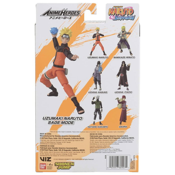 Bandai Naruto Uzumaki Sage Mode - Figurine Anime Heroes 17 cm