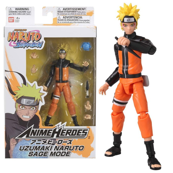 Bandai Naruto Uzumaki Sage Mode - Figurine Anime Heroes 17 cm