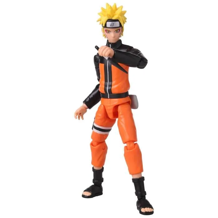 Figurine articulée Bandai Anime Heroes Naruto Mode Hermite - 17 cm avec 16 points d'articulation et accessoires (Rasengan, Kunai, mains)