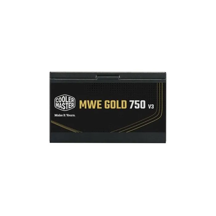 Cooler Master MPE-7506-ACAG-BEU MWE Gold 750 V3 - Alimentation PC 750W 80+ Gold ATX 3.1 non modulaire avec connecteurs PCIe 5.1 pour gaming