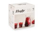 Vivalto Set 5 pièces Jarre et Verres à Soda en Verre et Plastique Transparent 22x22x15 cm (Set de 4)