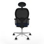 Piqueras y Crespo Chaise de Bureau avec Appui-tête Jorquera 2D086N1 Bleu