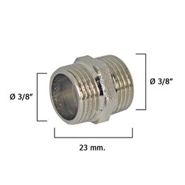 WOLFPACK LINEA PROFESIONAL Mamelons à visser chrome 3/8 inch