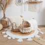 Home Deco Factory Lot de 3 paniers en junquillo et coton Mirage