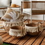 Home Deco Factory Lot de 3 paniers en junquillo et coton Mirage
