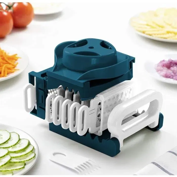 Arthur Martin AMM530 Mandoline Pliable Cuisine 6 en 1 avec 3 Lames à Râper et 3 Lames à Couper en Acier Inoxydable