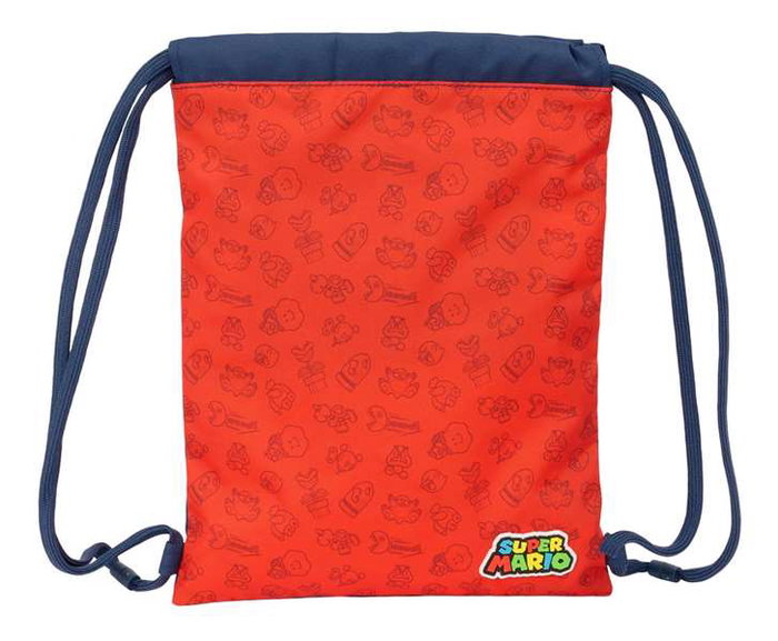Safta Sac à dos plat junior Super Mario "Trick" 26 x 34 x 1 cm pour enfant à partir de 3 ans - produit en espagnol