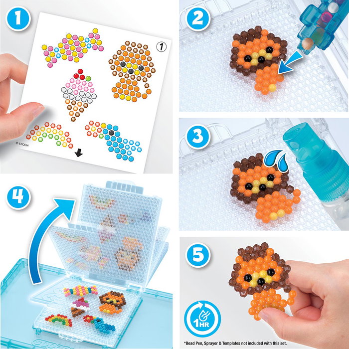 Aquabeads Set de perles Joya avec 800 pièces en 8 couleurs