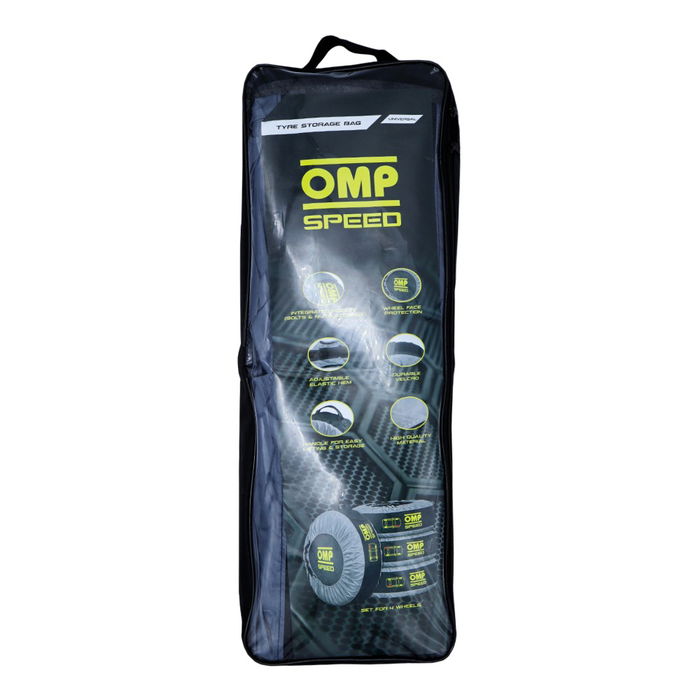 OMP Speed OMPS18050012 Sac Rangement Pneus Universel 4 Pièces Protection Avant Poche
