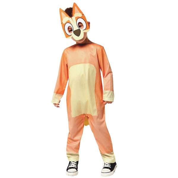 Liragram Déguisement Enfant Bingo 6-8 Ans Orange - Costume Fille ou Garçon
