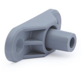 HERRAJES ALK Support terminal en plastique gris pour barre Ø12
