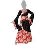 Déguisement Kimono de Geisha Noir pour Fille - Costume Asiatique Enfant Taille 10-12 Ans - Composition: Polyester