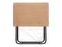 Giftdecor Table pliante naturelle avec pieds noirs