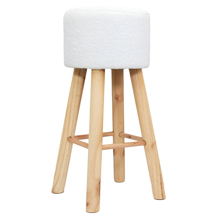 Home Deco Factory Tabouret de bar blanc Freya Home Deco Factory Tabouret de bar blanc Freya