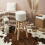 Home Deco Factory Tabouret de bar blanc Freya