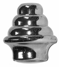 Barre terminale pour armoire 12 mm chrome 1202201